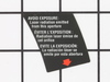 Aperture Warning Label – Part Number: 080009008907