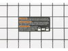 Table Unlock Label – Part Number: 080009008908