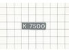 Model Plate – Part Number: 60652