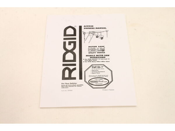 11870824-1-M-Ridgid-SP6462-Owners Manual