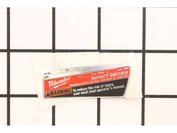 11876893-1-M-Milwaukee-12-20-2450-Service Nameplate