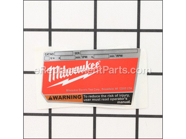 11876905-1-M-Milwaukee-12-20-2670-Service Nameplate Kit