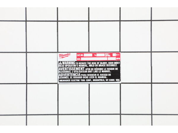 11876910-1-M-Milwaukee-12-20-6756-Service Nameplate 0756