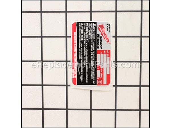 11876914-1-M-Milwaukee-12-20-9070-Service Nameplate Kit