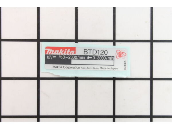 11885400-1-M-Makita-853040-5-Name Plate BTD120