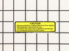 Caution Label – Part Number: 211X