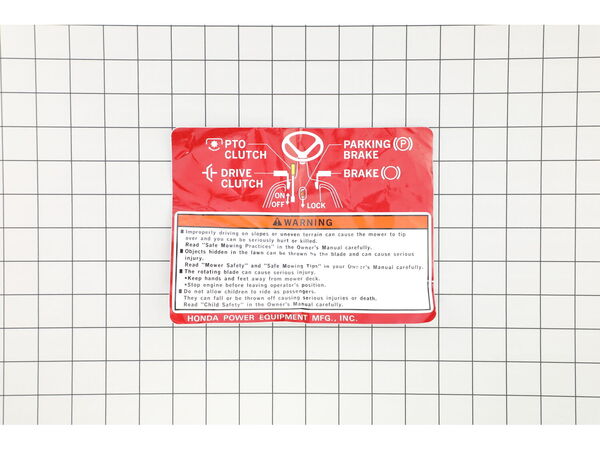11895185-1-M-Honda-87110-772-010-Label, Operation (A)