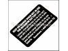 Label,Charger – Part Number: 244447-00