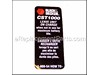 Label – Part Number: 264806-00
