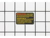 Warning Label – Part Number: 618130-00