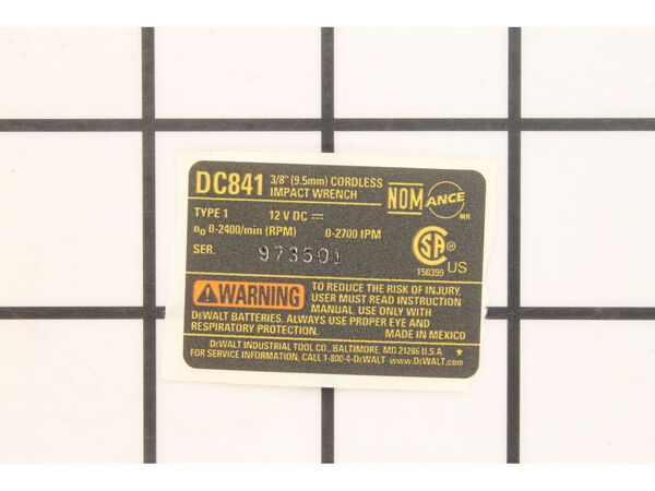 11928206-1-M-DeWALT-650674-00-Nameplate