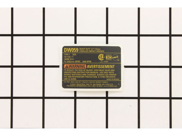 11928227-1-M-DeWALT-659507-00-Nameplate