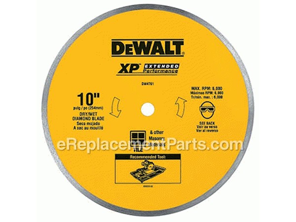 11929132-1-M-DeWALT-DW4761-10-inch Ceramic Tile Blade