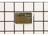 Nameplate – Part Number: N009838