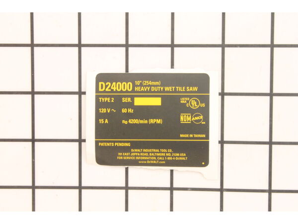 11929278-1-M-DeWALT-N022672-Name Plate