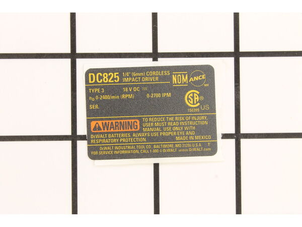 11929477-1-M-DeWALT-N120601-Nameplate