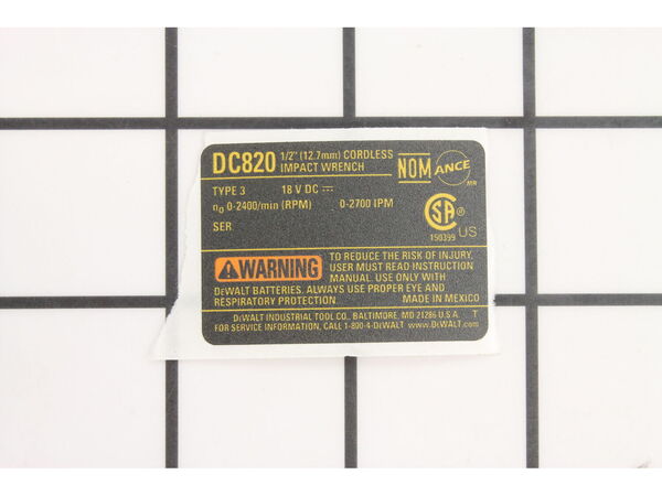 11929482-1-M-DeWALT-N124262-Name Plate