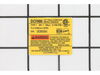 Rating Label – Part Number: N174882