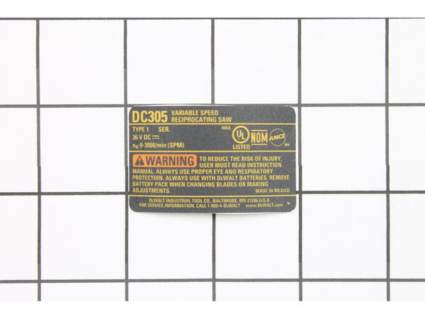 11929626-1-M-DeWALT-N235579-Nameplate