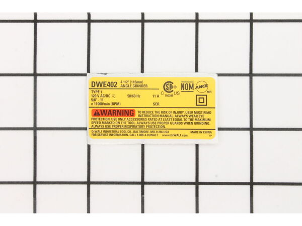 11929749-1-M-DeWALT-N392572-Rating Label
