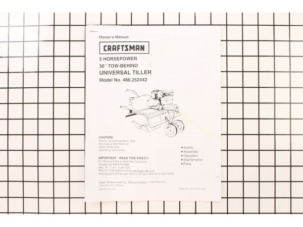 11961246-1-M-Craftsman-48792-Tiller Owners Manual