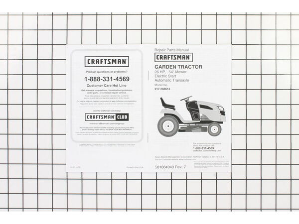 11970112-1-M-Craftsman-581884949-Repair Parts Manual