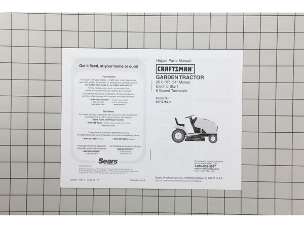 11992486-1-M-Craftsman-917405243-Parts Manual
