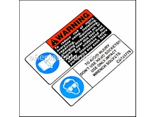 Decal-Warning – Part Number: CA155779
