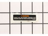 Warning Label – Part Number: 1350997