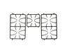 12073902-3-S-GE-WB31X28386-Double Burner Grate in Grey