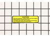 Caution Label – Part Number: 211