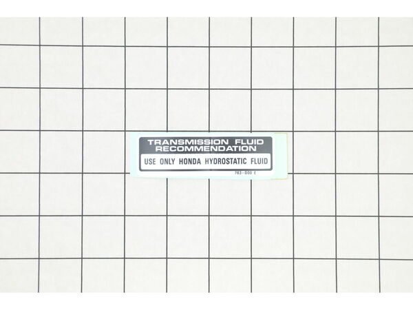 12141346-1-M-Honda-87603-763-D00-Label, Oil Recommendation (eng