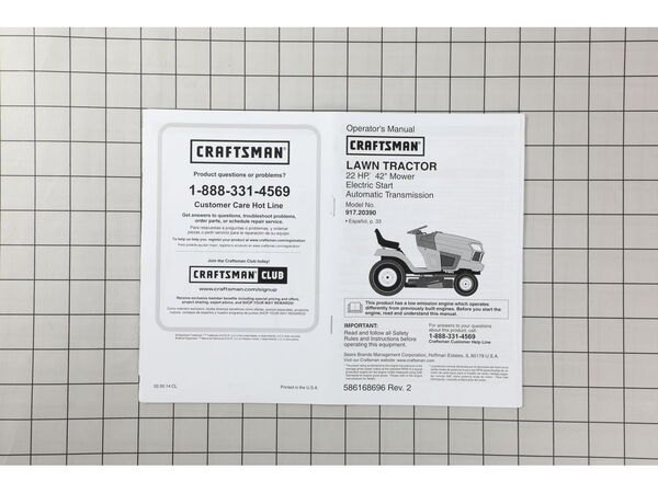 12452611-1-M-Craftsman-586168696-Lawn Tractor Owner's Manual