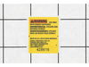 WARNING LABEL – Part Number: N449354