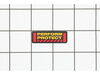 LABEL – Part Number: N196274