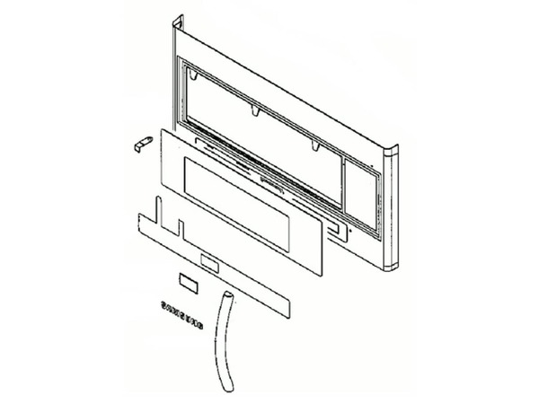 12582491-1-M-Samsung-DE94-03238K-ASSY DOOR A;ME21H706MQS,PC BLACK,STSS,AN