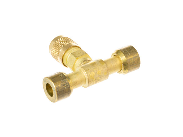 12583270-1-M-GE-WR97X30613-1/4"" - 1/4"" BRASS CONNECTOR W/ SCHRADER "