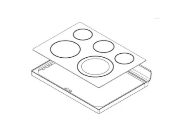 12593449-1-M-Samsung-DG94-01301F-ASSY FRAME COOK TOP;NE59M4320SW,WHITE,NEDG94-01301G