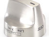 12709862-2-S-GE-WB03X31774-STAINLESS STEEL RANGE CONTROL KNOB
