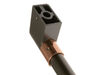 BLACK STAINLESS RANGE HANDLE W/ CAFI BAN – Part Number: WB15X31963