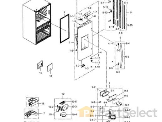 12719410-1-M-Samsung-DA82-02499A-Door Foam Assembly