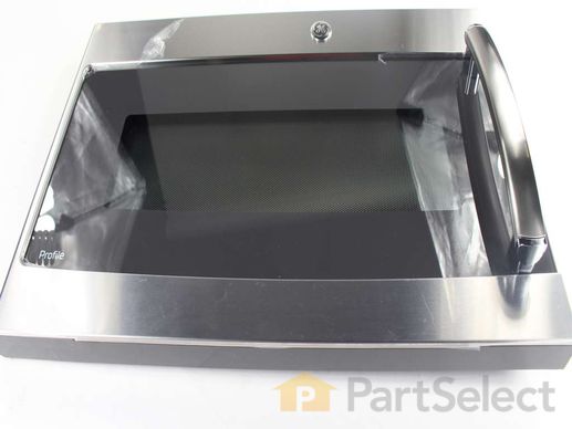 12722791-1-M-GE-WB56X32798-STAINLESS STEEL DOOR WITH FLAT GE LOGO