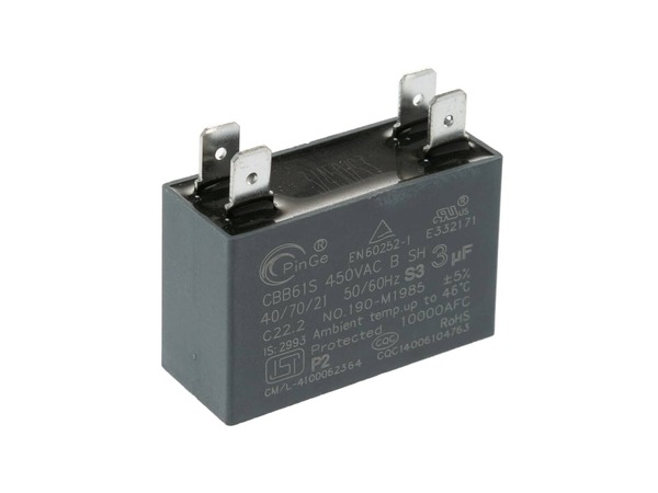12723302-1-M-GE-WP20X24882-FAN MOTOR CAPACITOR 3UF/450V(2000H)