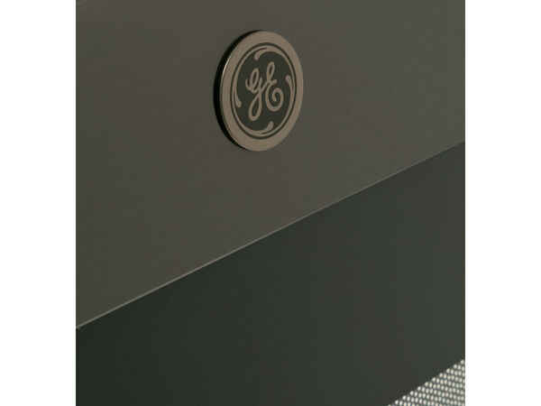 12742980-1-M-GE-WB56X34796-BLACK STAINLESS DOOR WITH FLAT GE LOGO