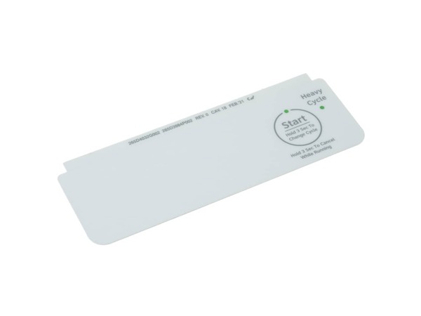 16219752-1-M-GE-WD34X27921-WHITE CONTROL PANEL OVERLAY