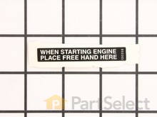 Label-Tplace Hand Here – Part Number: 777I20358