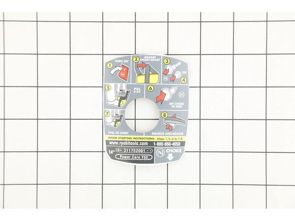 16461724-1-M-Homelite-940657181-Starting Label (Ry3714)