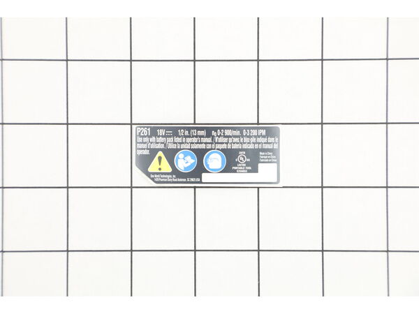 16462760-1-M-Ryobi-941121364-Label Data P261