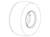 Assembly, wheel rear 18 x 7.5 x 8 (2) – Part Number: 596328404
