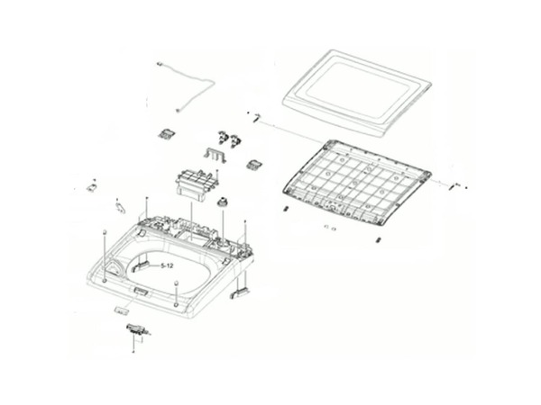 16625991-1-M-Samsung-DC97-20481H-Semi Top Cover Assembly